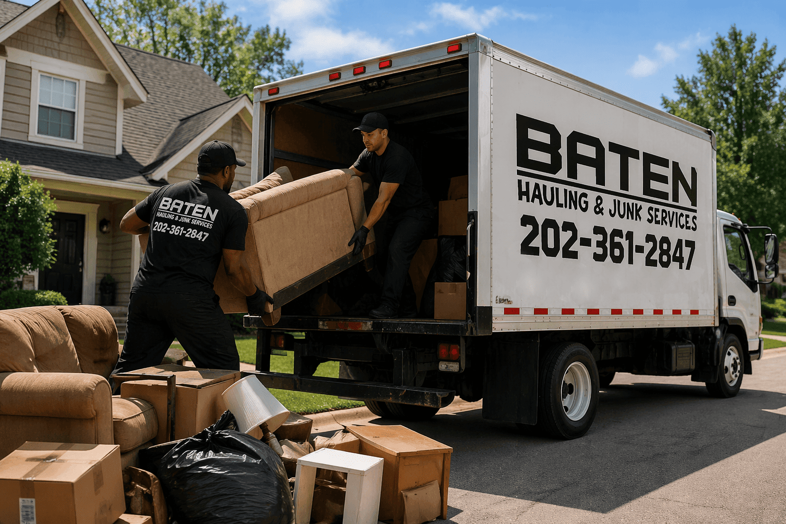 Baten Hauling crew at work